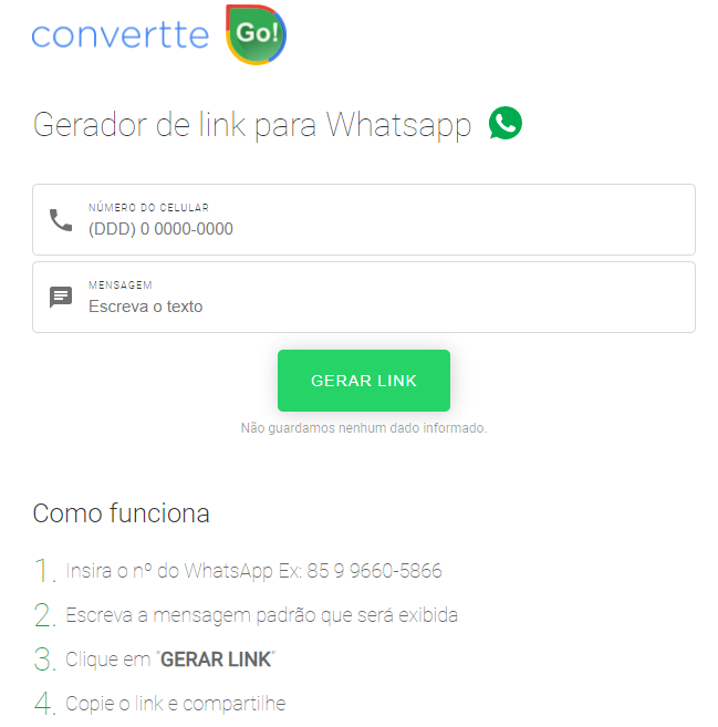 Como criar link do WhatsApp 3