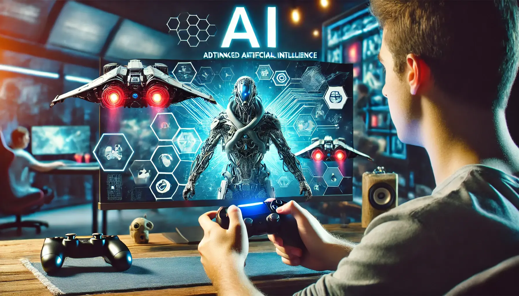 Existem diversos jogos eletrônicos que se destacam pela utilização de inteligência artificial avançada. Um exemplo é o jogo 'The Last of Us', onde os inimigos possuem comportamentos realistas e se adaptam às ações do jogador, proporcionando uma experiência desafiadora e imersiva.