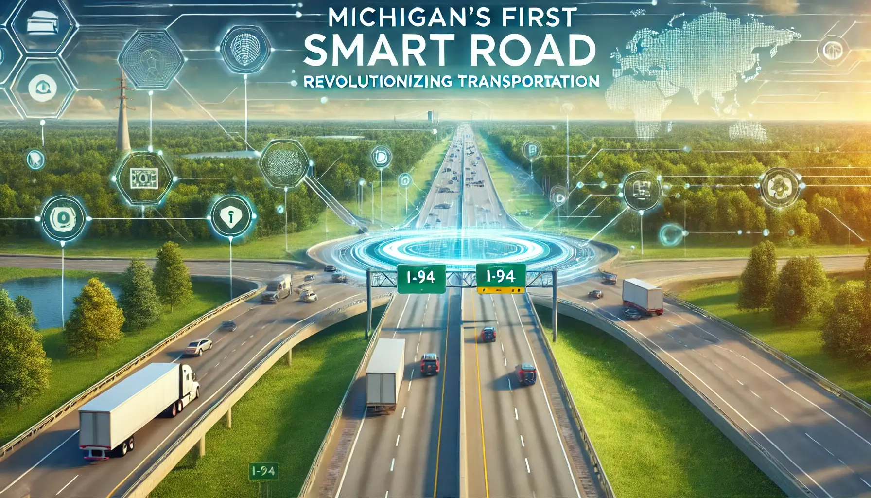 Michigan Lança Primeira Estrada Inteligente dos EUA na I-94 para Revolucionar o Transporte 2 de julho de 2024 — Em um movimento inovador que promete transformar o futuro das rodovias americanas, o estado de Michigan anunciou hoje o desenvolvimento da primeira estrada inteligente do país. O projeto, que será implementado em um trecho de três milhas da I-94, está configurado para equipar a rodovia com sensores avançados e equipamentos de comunicação, elevando os padrões de segurança, eficiência e sustentabilidade no transporte.